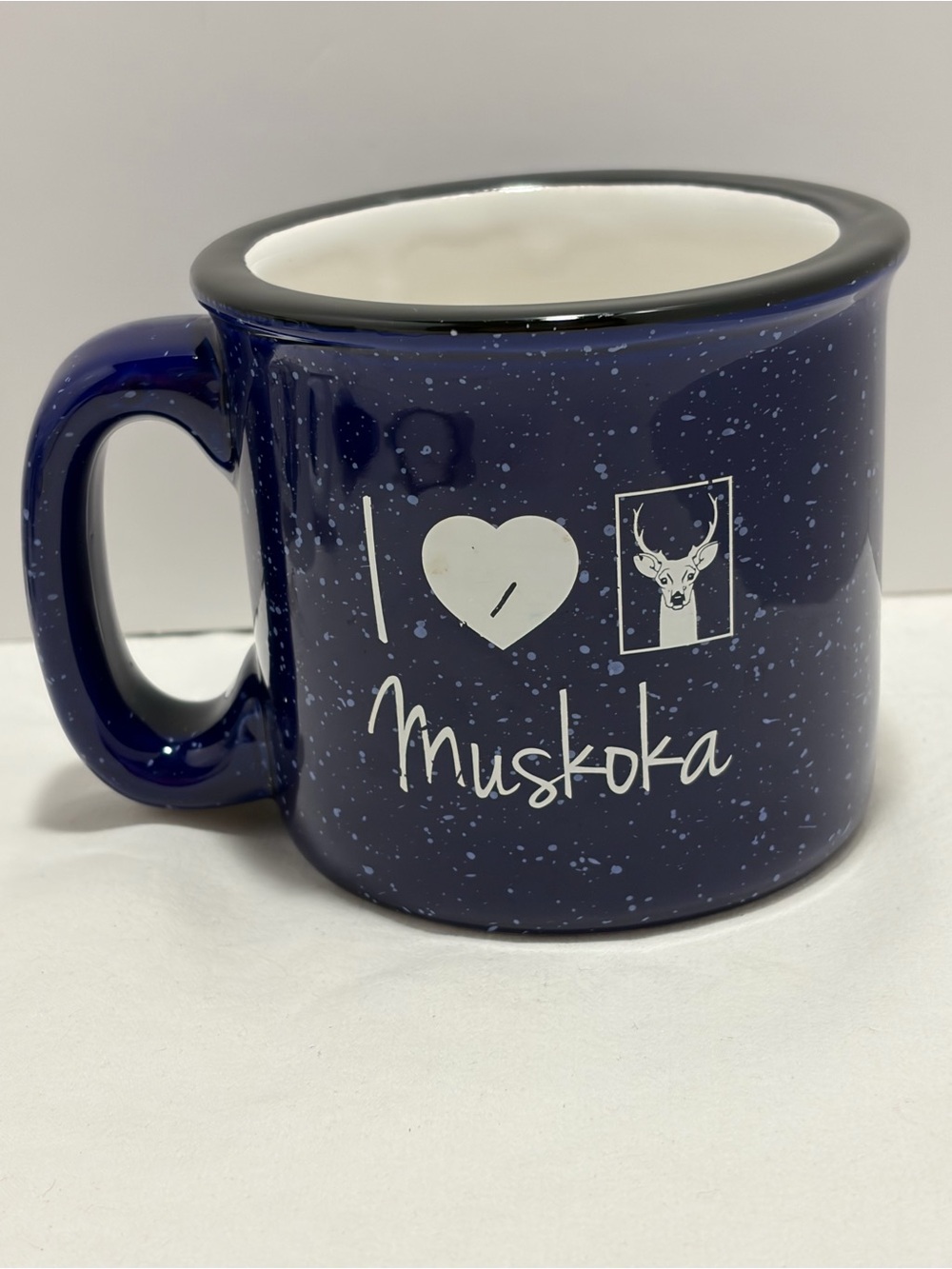 Muskoka Navy Speckled Ceramic Mug